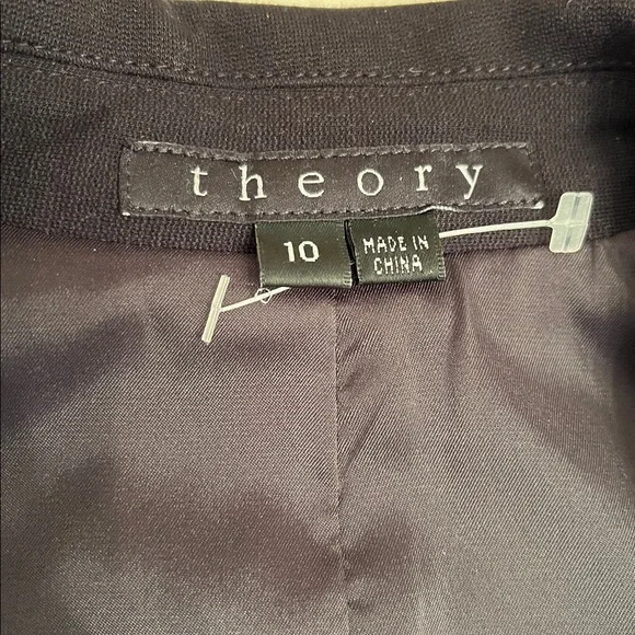 THEORY Black Ruffle Sleeveless Blazer Vest - Picture 6 of 9